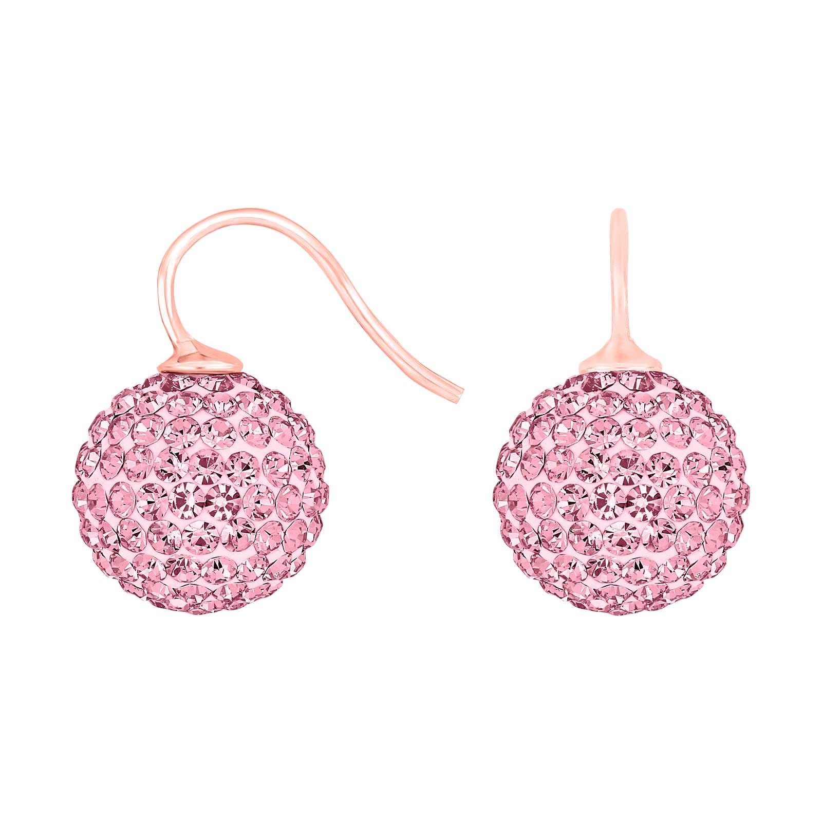 Silver ear. pavé ball w/Krg