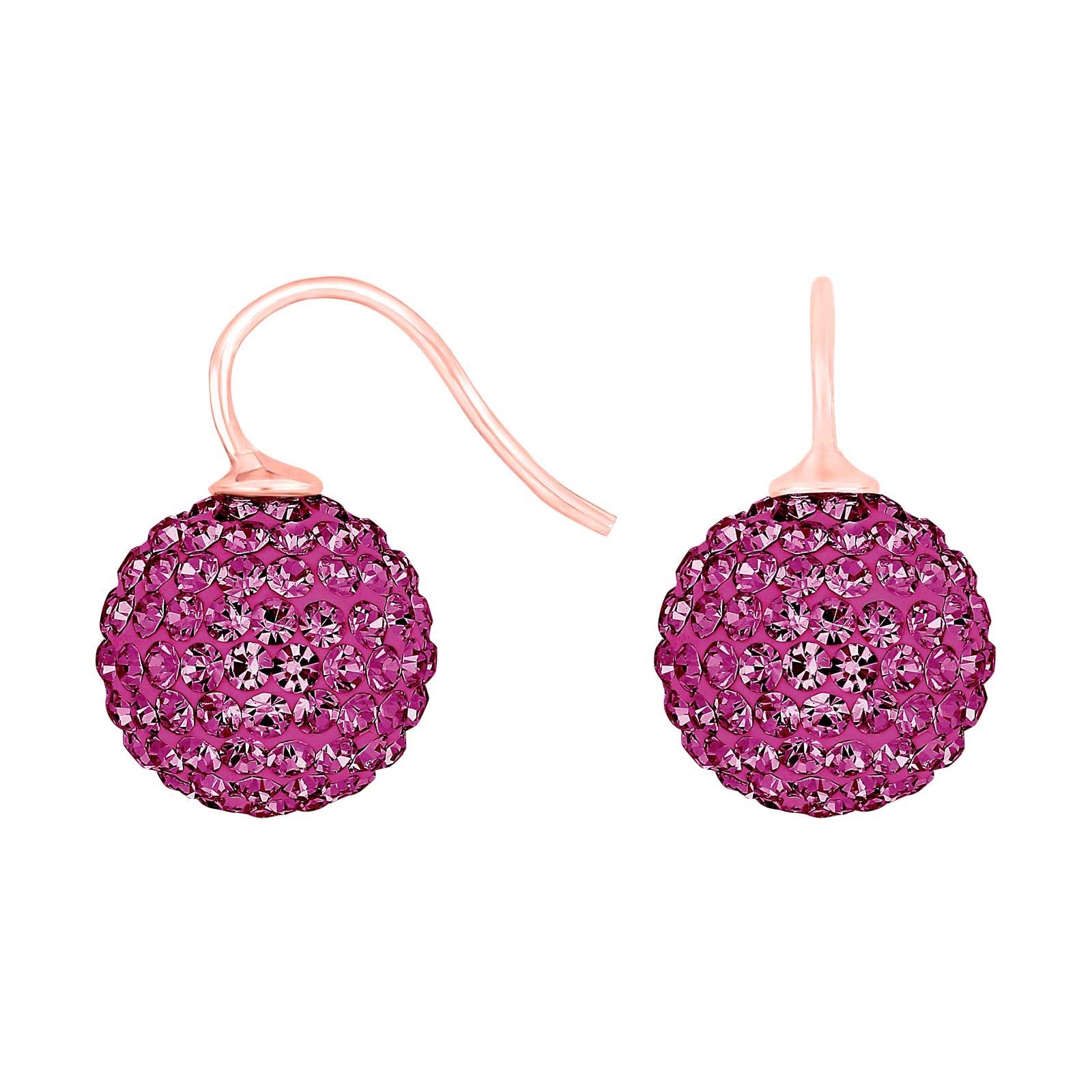 Silver ear. pavé ball w/Krg