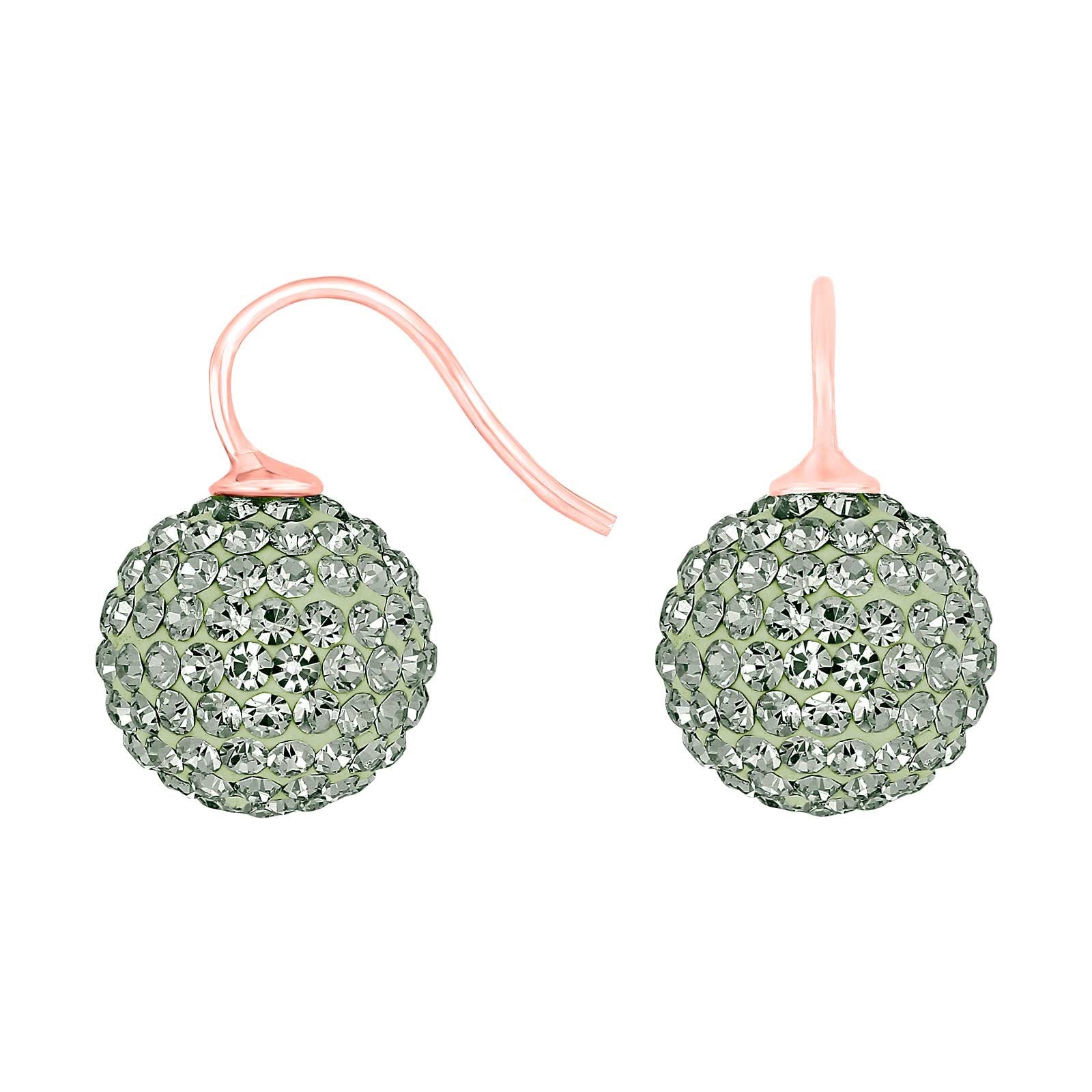 Silver ear. pavé ball w/Krg