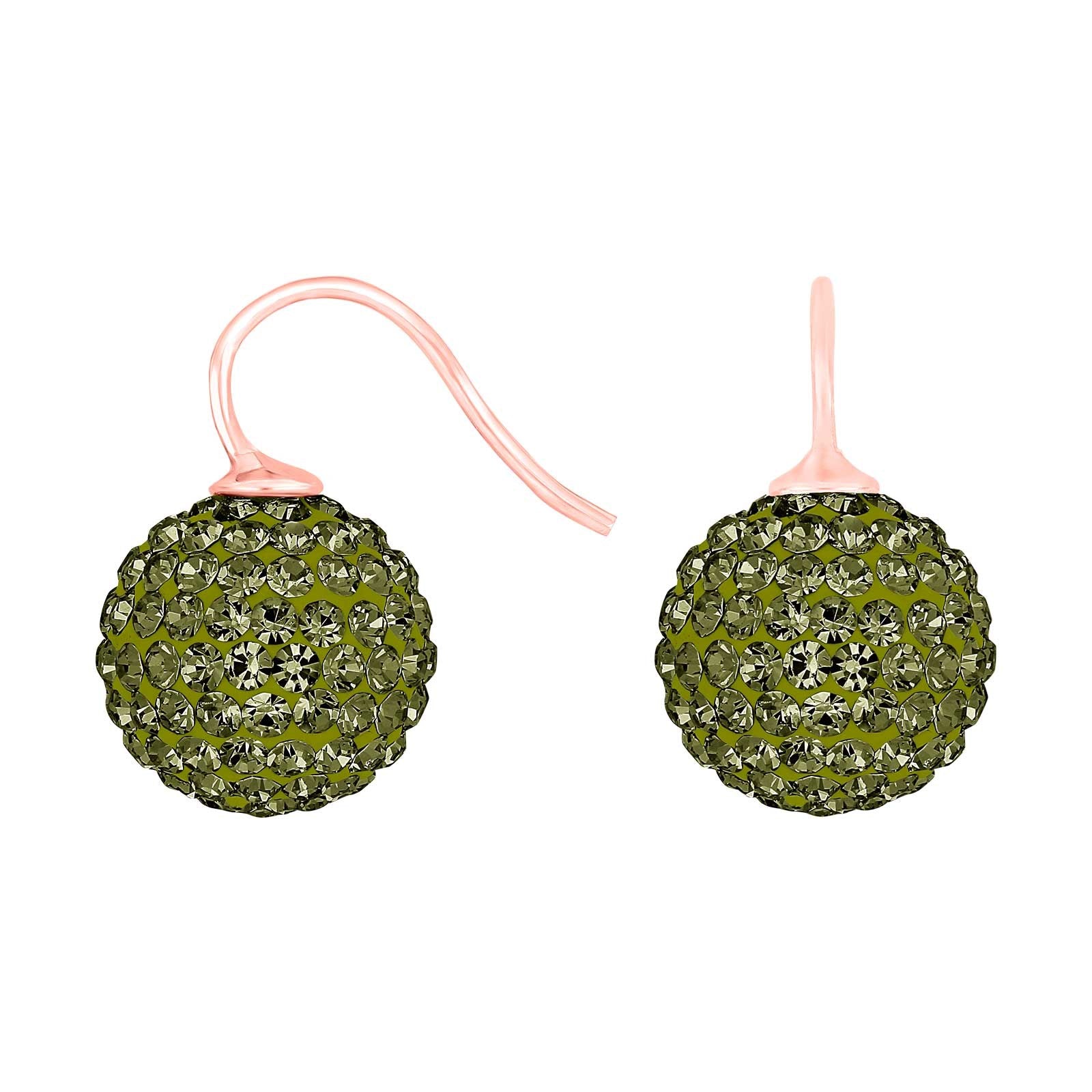 Silver ear. pavé ball w/Krg