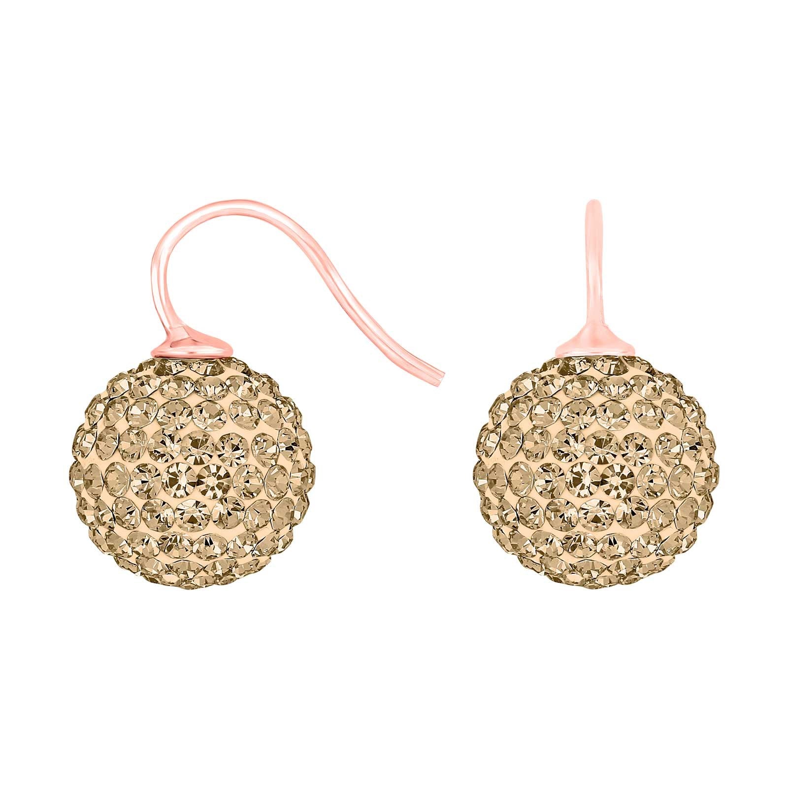 Silver ear. pavé ball w/Krg
