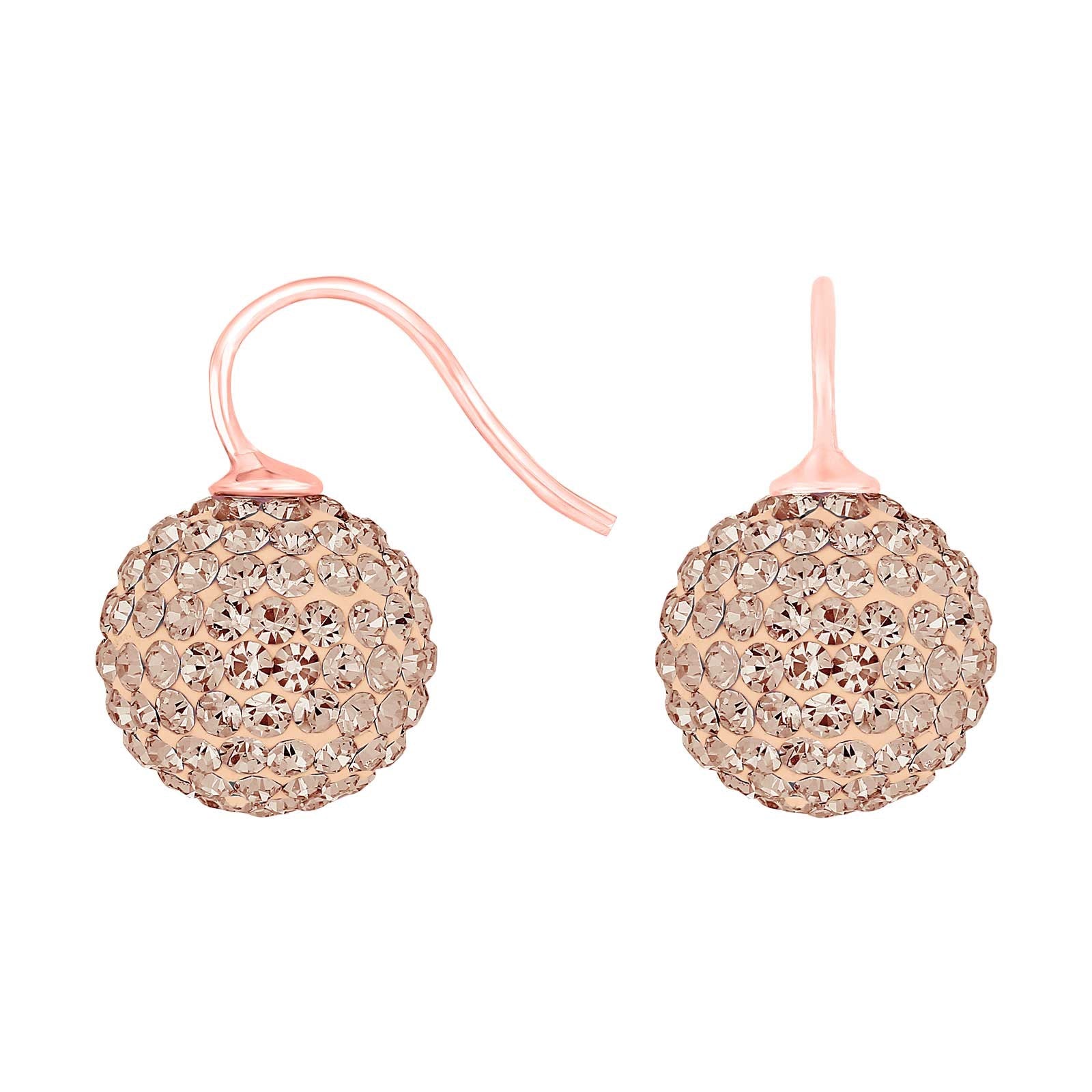 Silver ear. pavé ball w/Krg