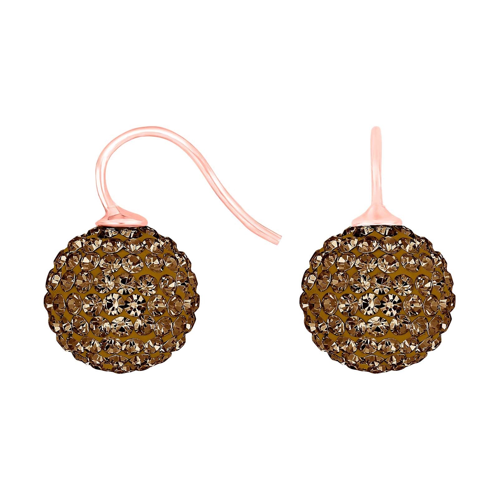 Silver ear. pavé ball w/Krg
