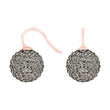 Silver ear. pavé ball w/Krg