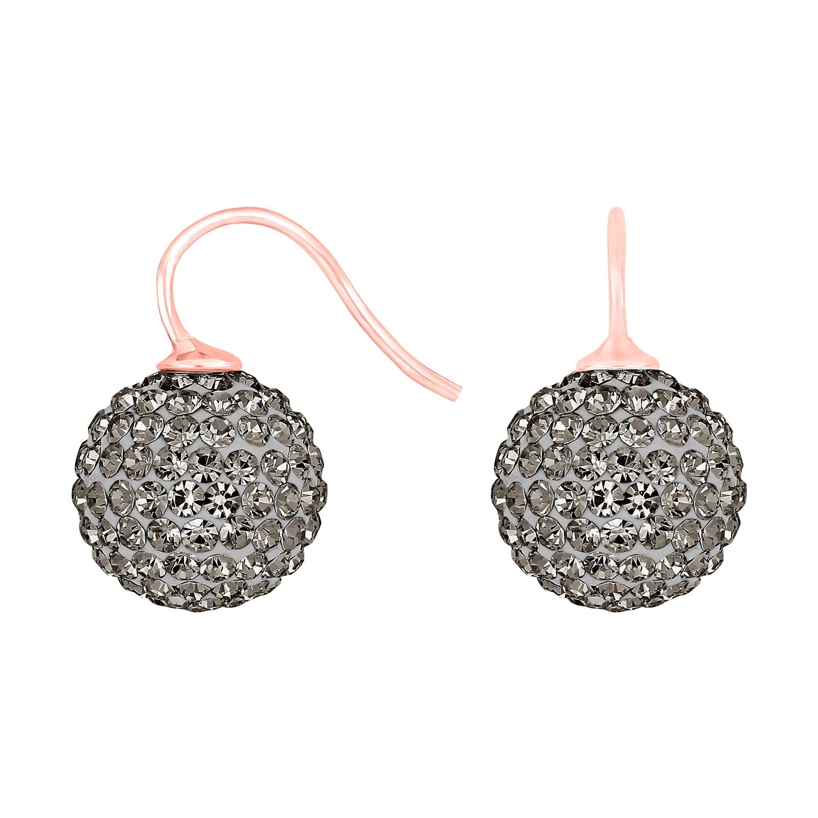 Silver ear. pavé ball w/Krg