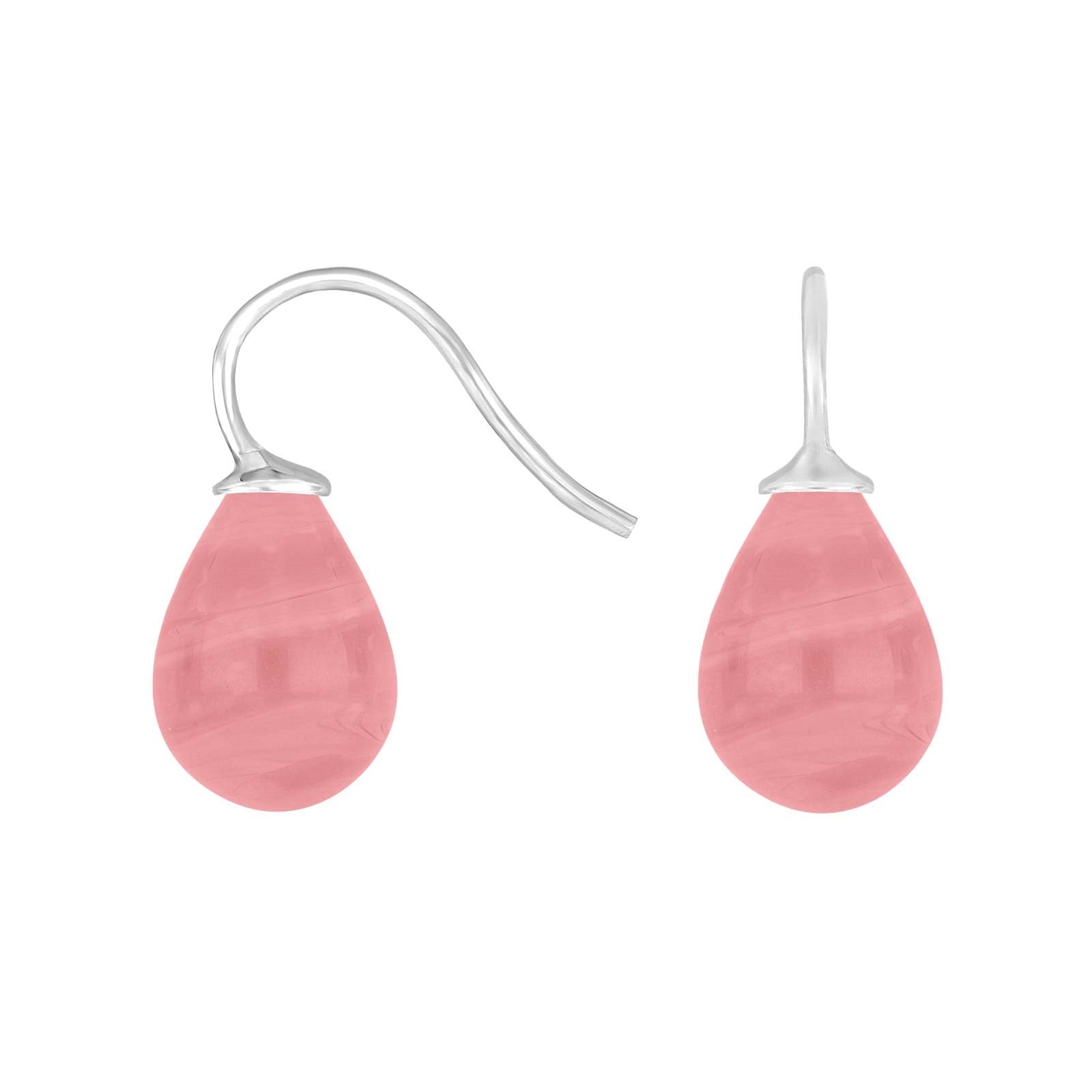 Silver ear. w/Bohemian quartz glass