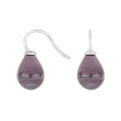 Silver ear. w/Bohemian quartz glass