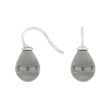 Silver ear. w/Bohemian quartz glass