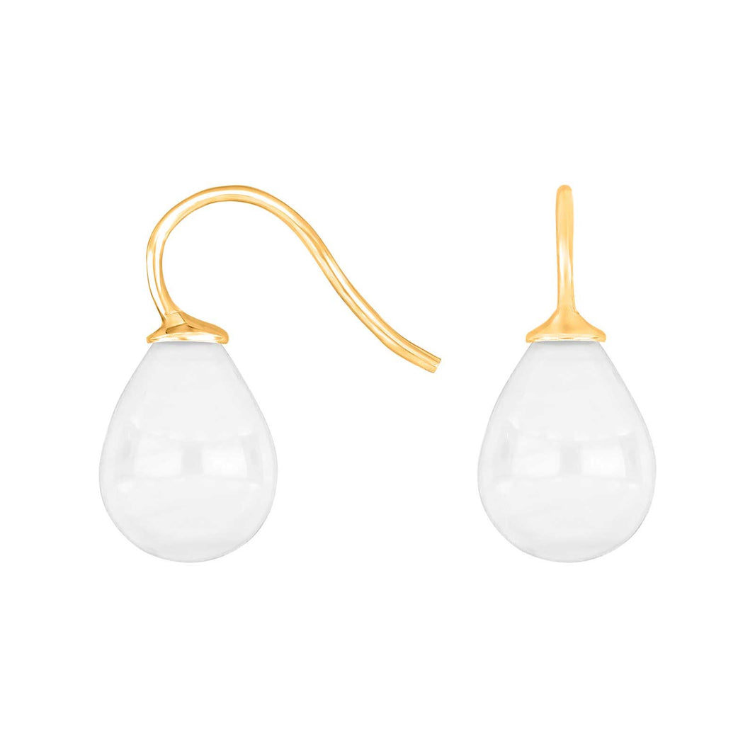 Silver ear. w/Bohemian quartz glass