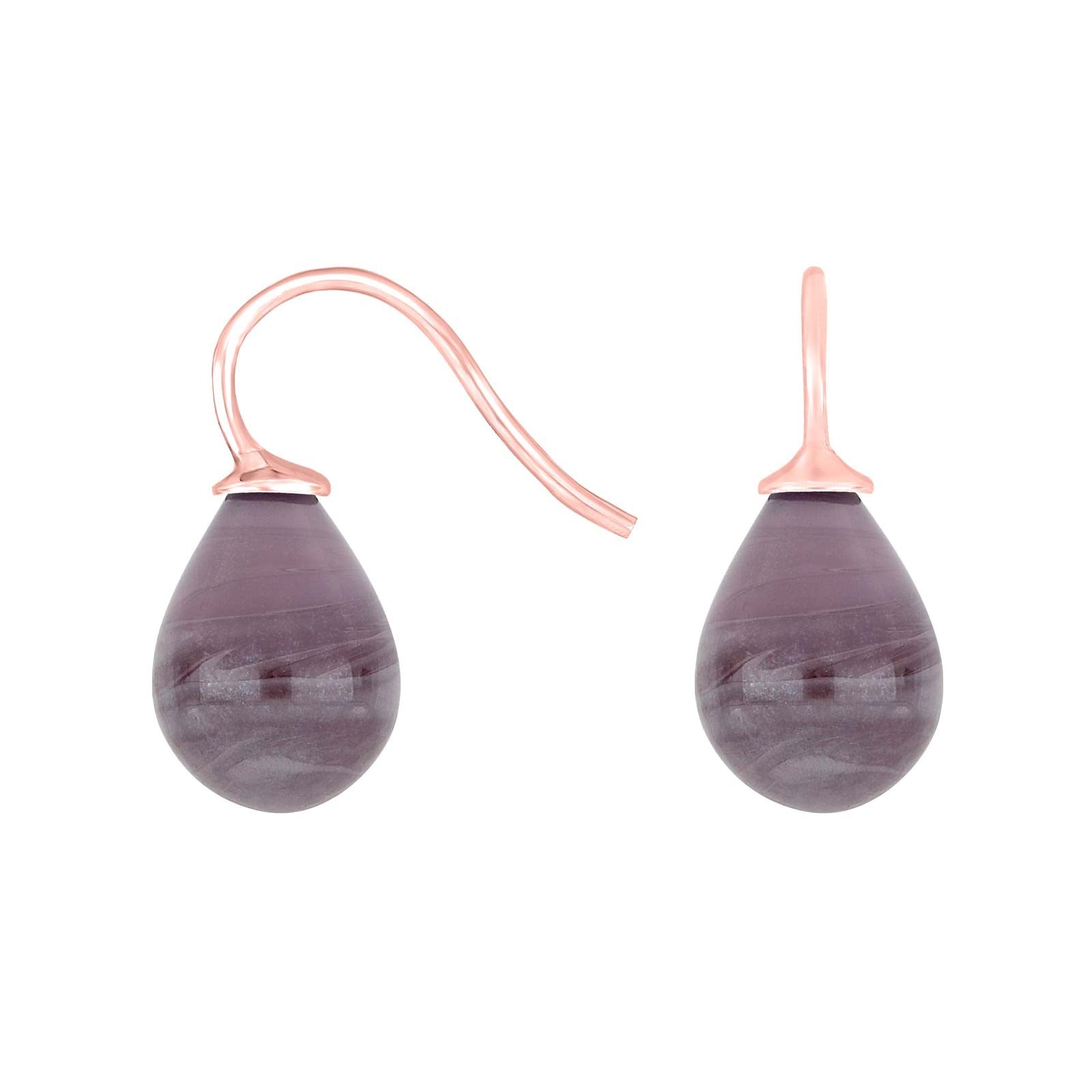 Silver ear. w/Bohemian quartz glass