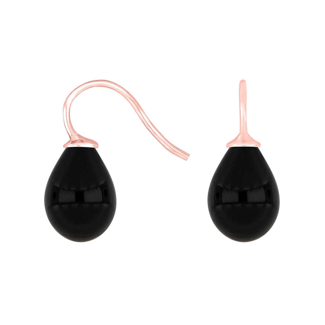 Silver ear. w/Bohemian quartz glass - 95 / Rose gold plated