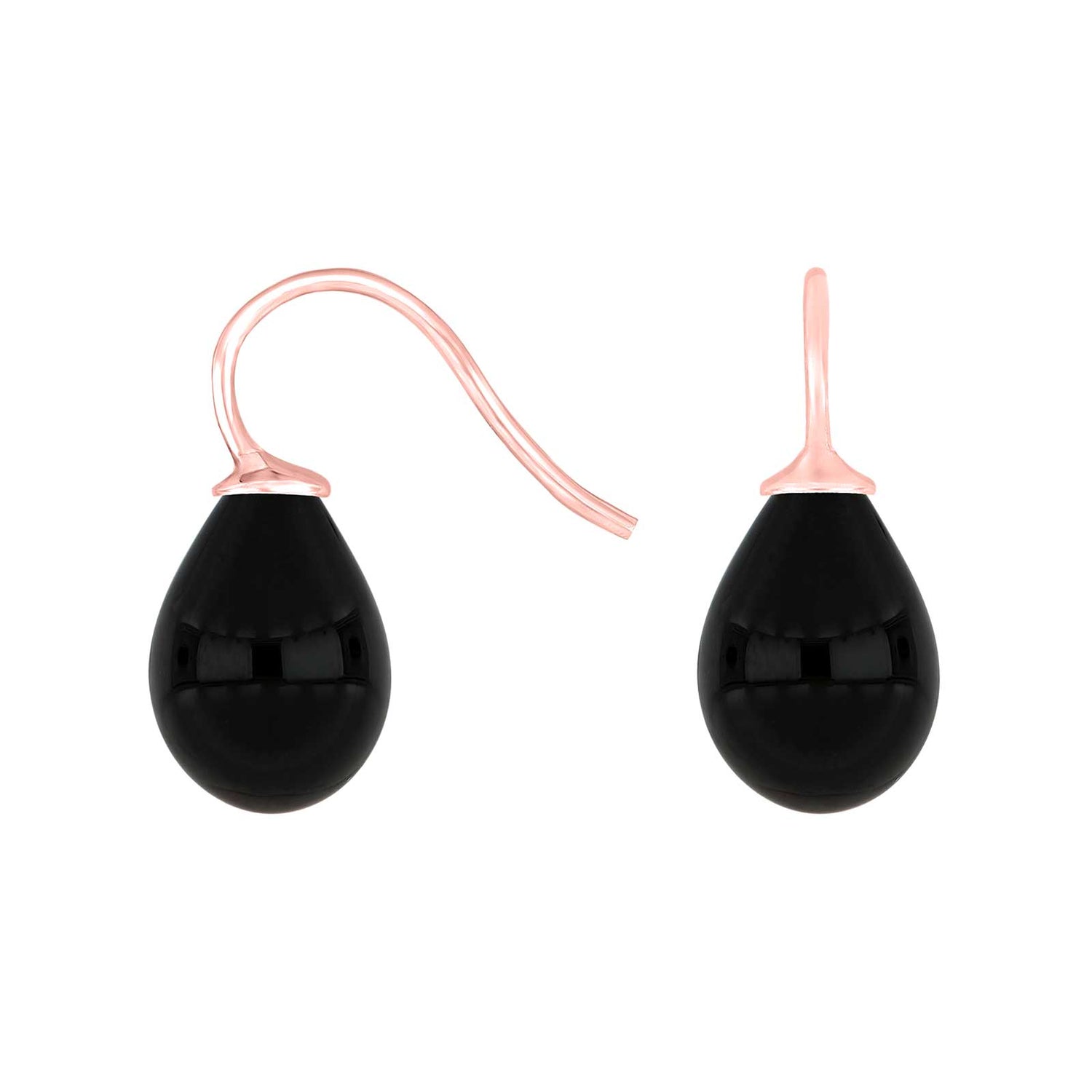 Silberohrring mit böhmischem Quarzglas - 95 / Rosévergoldet