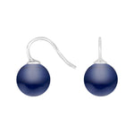 Silver ear. w/Bohemian quartz glass