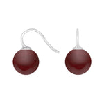 Silver ear. w/Bohemian quartz glass