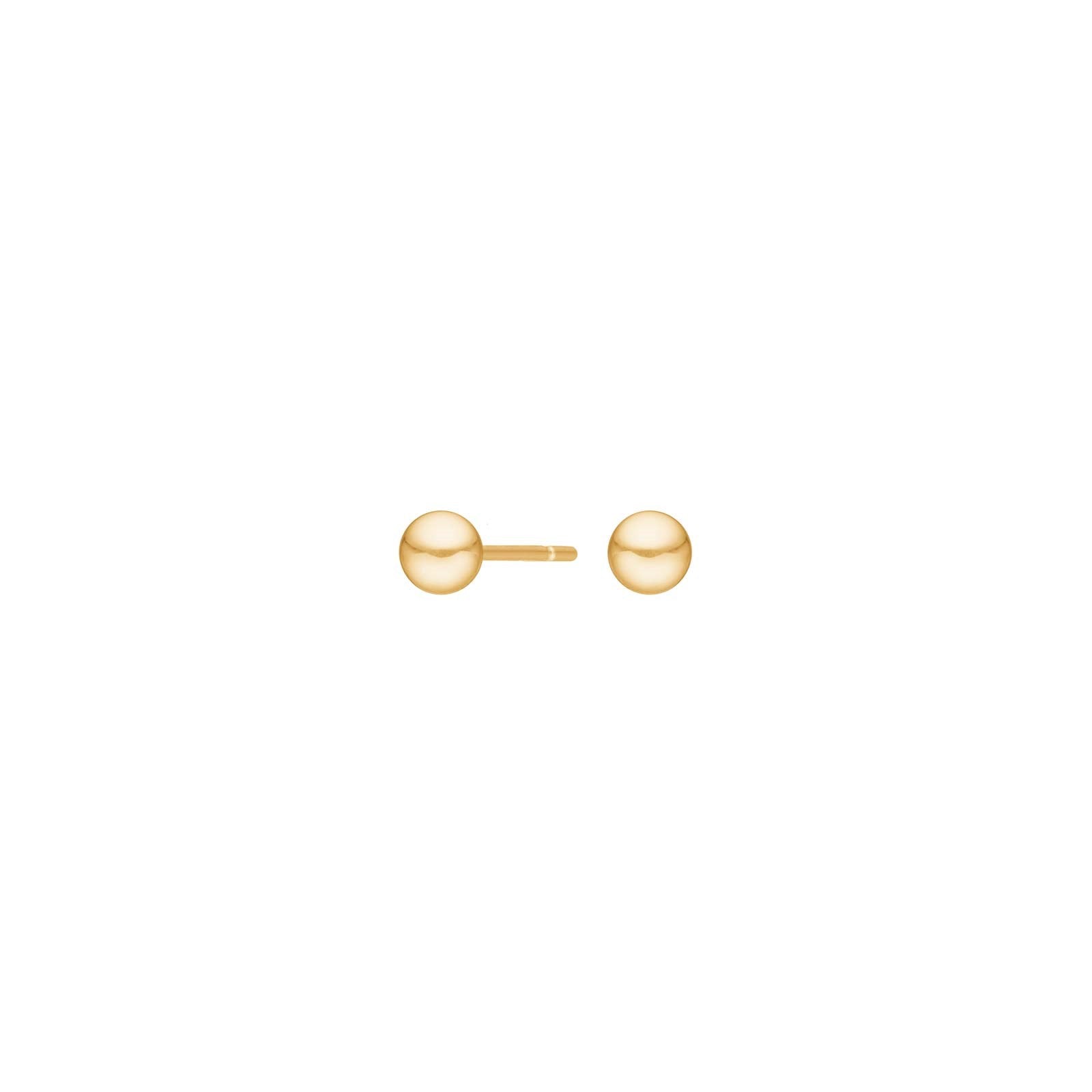 14ct. gold earrings ball 4 mm