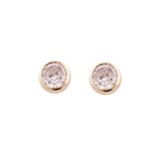 8ct. gold earrings w/cz i 3mm