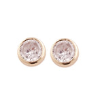 14ct. gold earrings w/cz 3mm