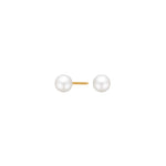 14ct.  gold earrings w/freshwaterpearl 6mm