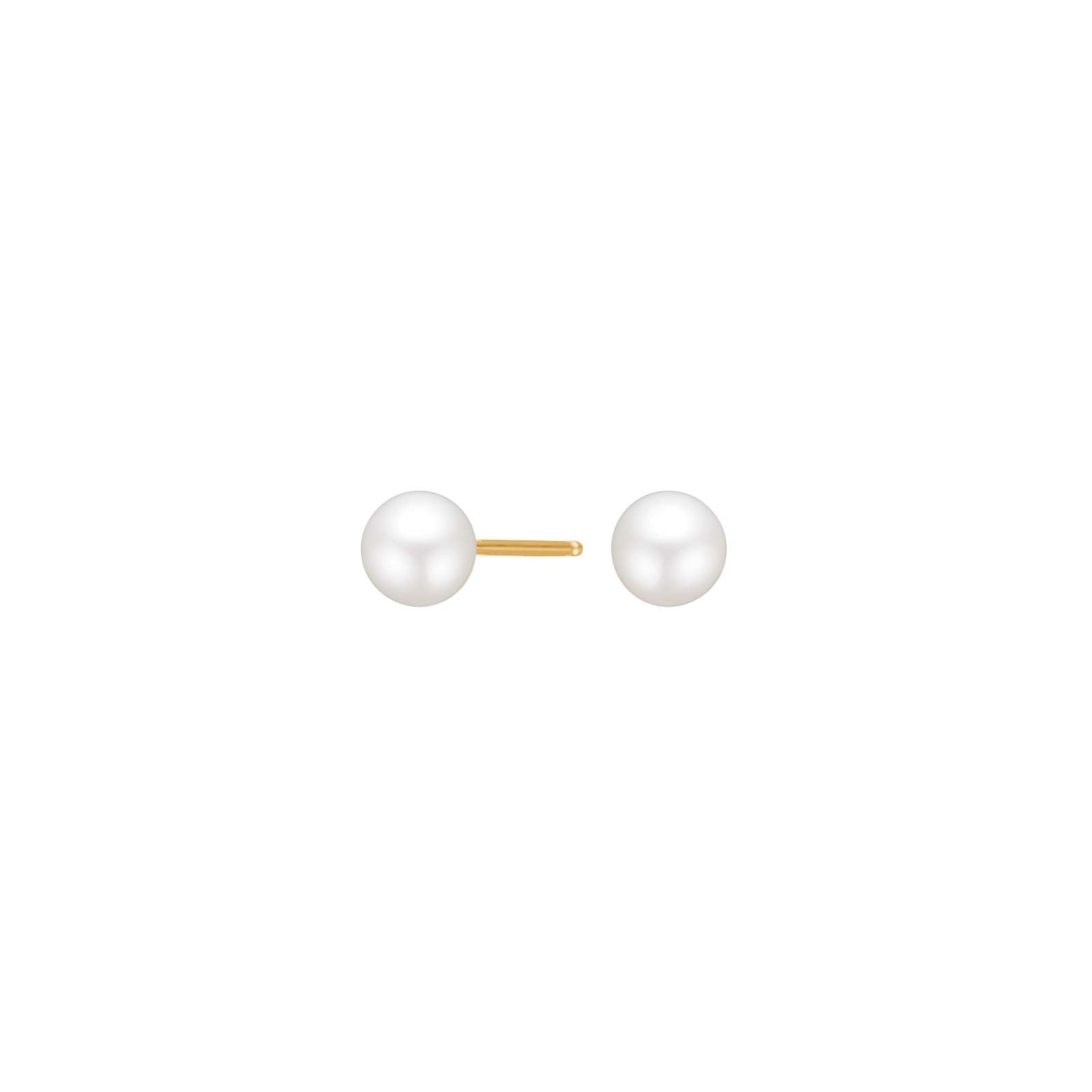 14ct.  gold earrings w/freshwaterpearl 6mm