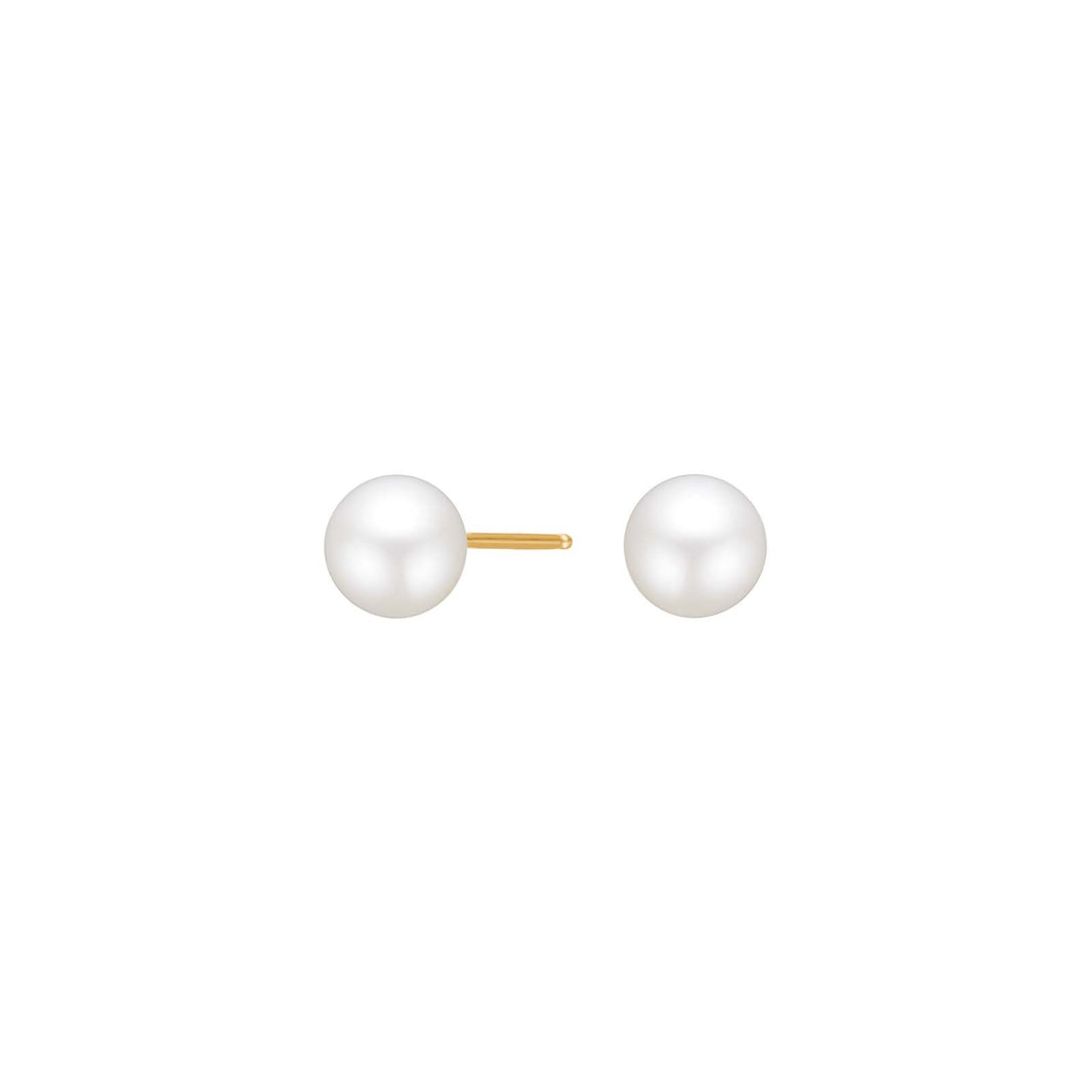 14ct. gold earrings w/freshwaterpearl 7mm