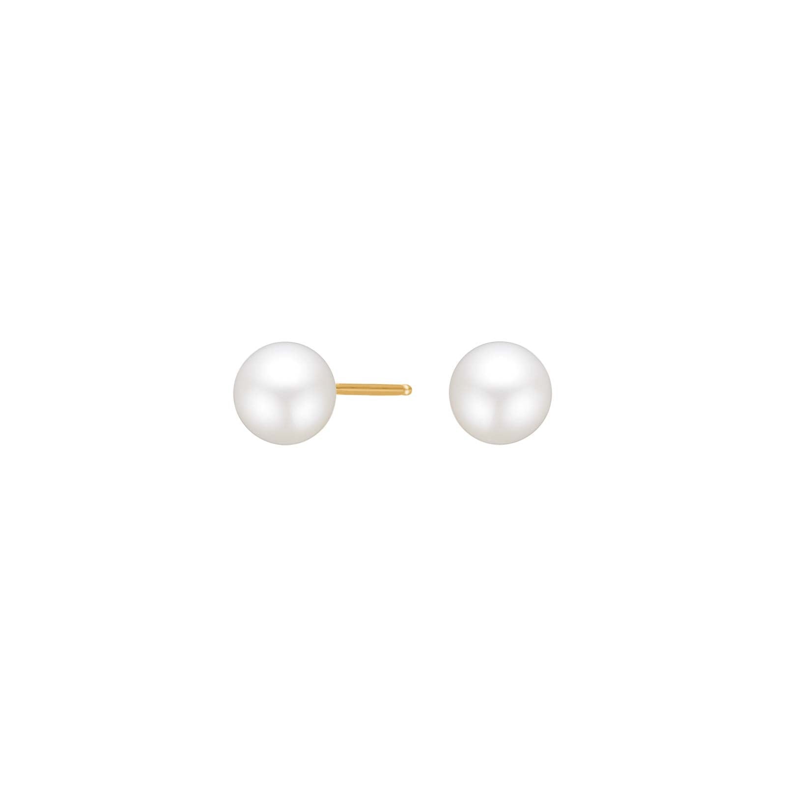 14ct. gold earrings w/freshwaterpearl 7mm