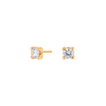 14ct. gold earrings w/cz 4mm