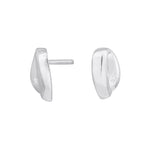 Rhod. silver earrings w/cz