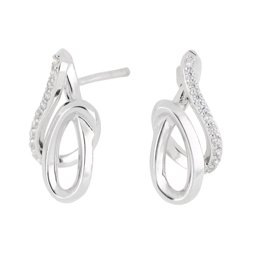 Rod. Silberohrringe mit Zirkonia