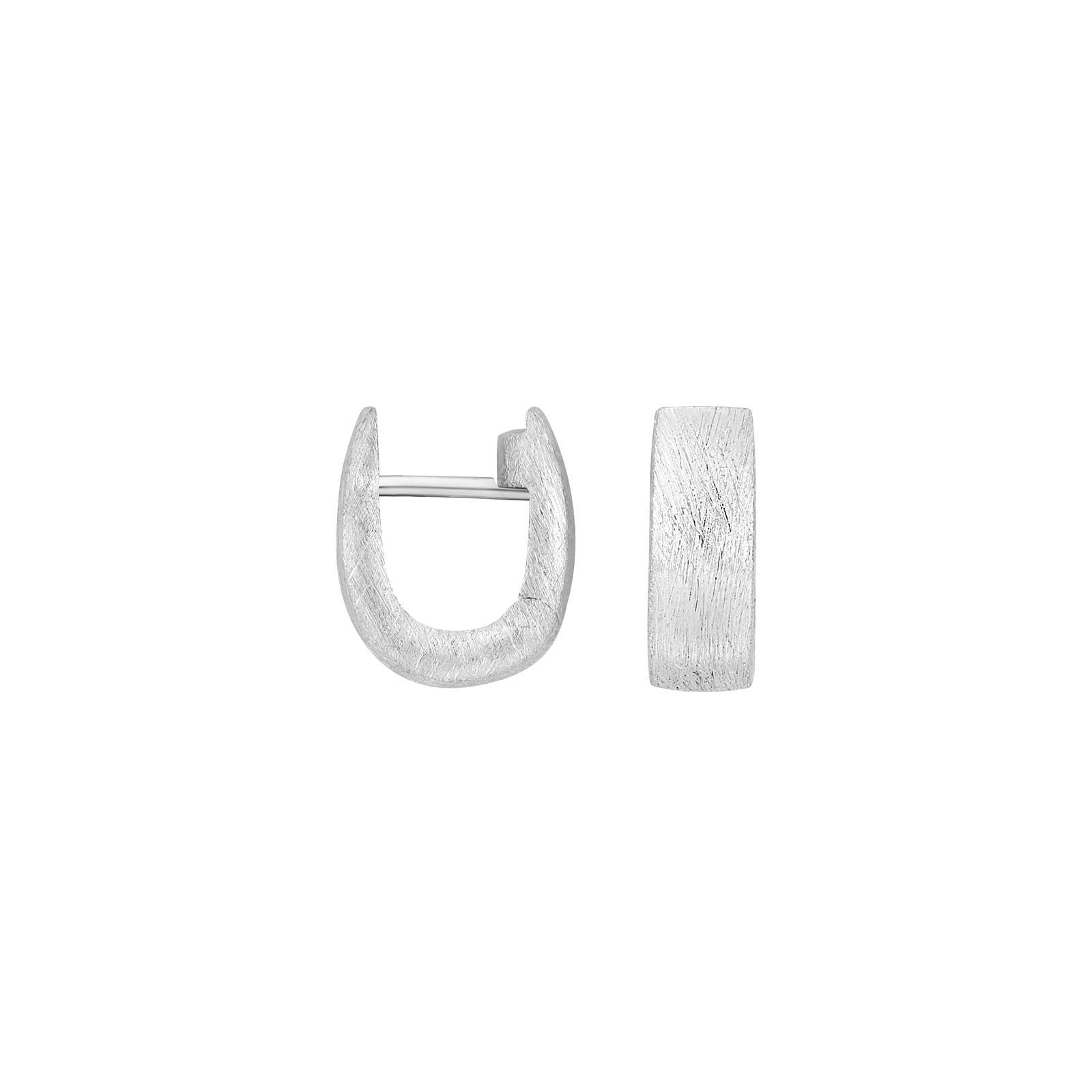 Silber matt Systemcreolen Julia 12x4,5mm
