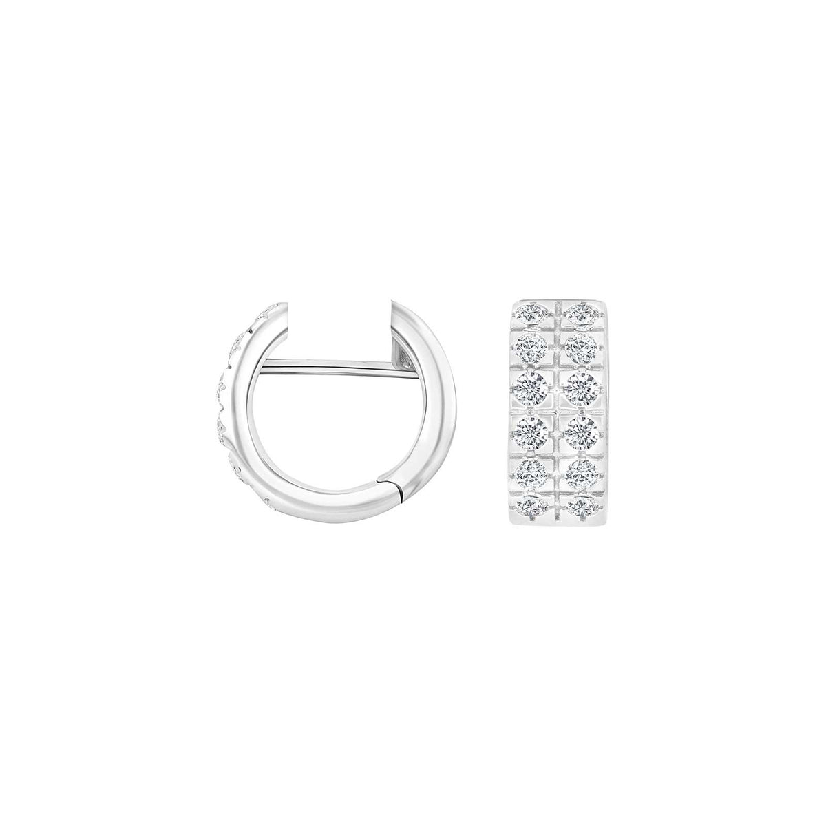Silver system hoops w/cz Dita 13x5.5mm
