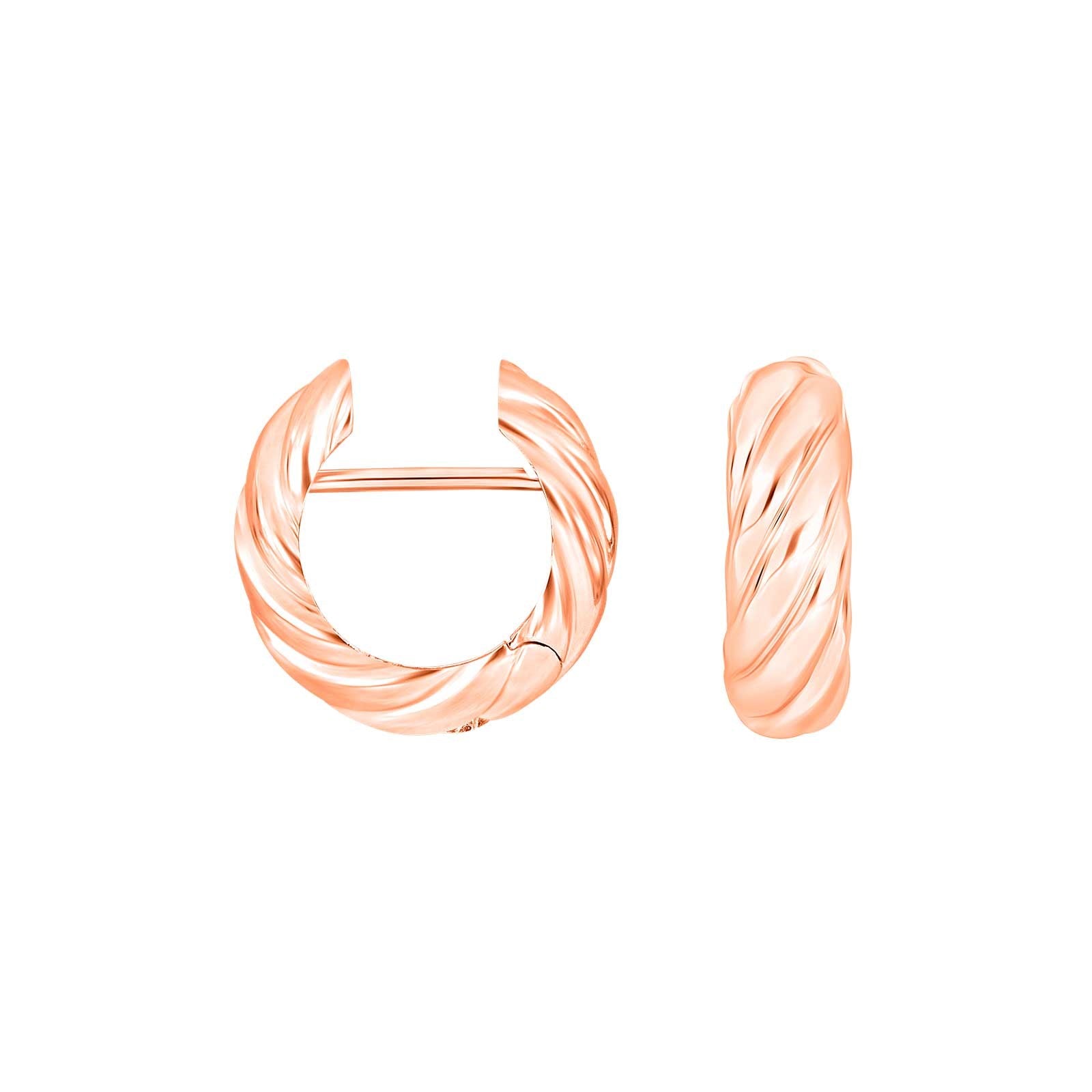 Silver system hoops Flora 17x6mm