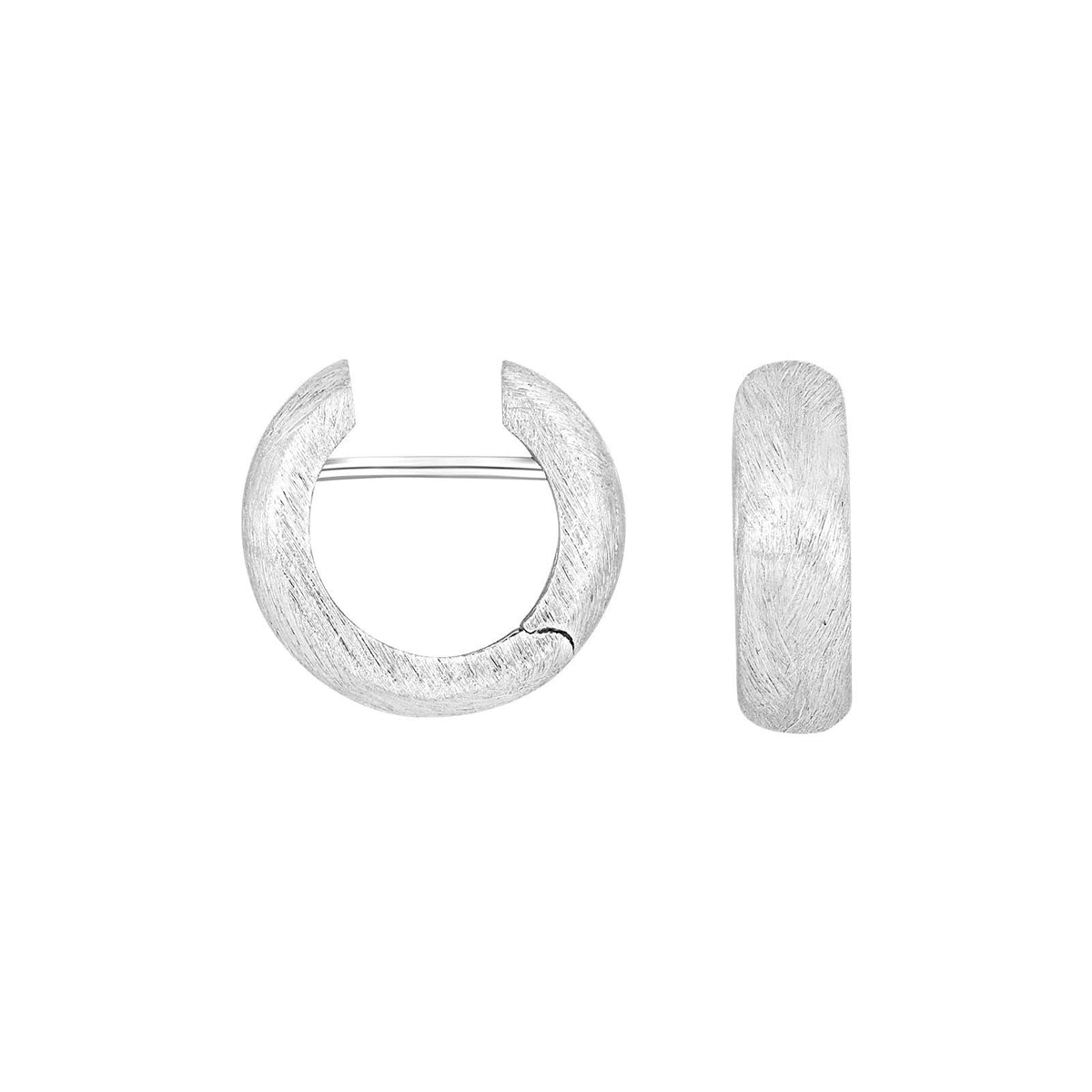 Silver matt system hoops Stella 16x5mm