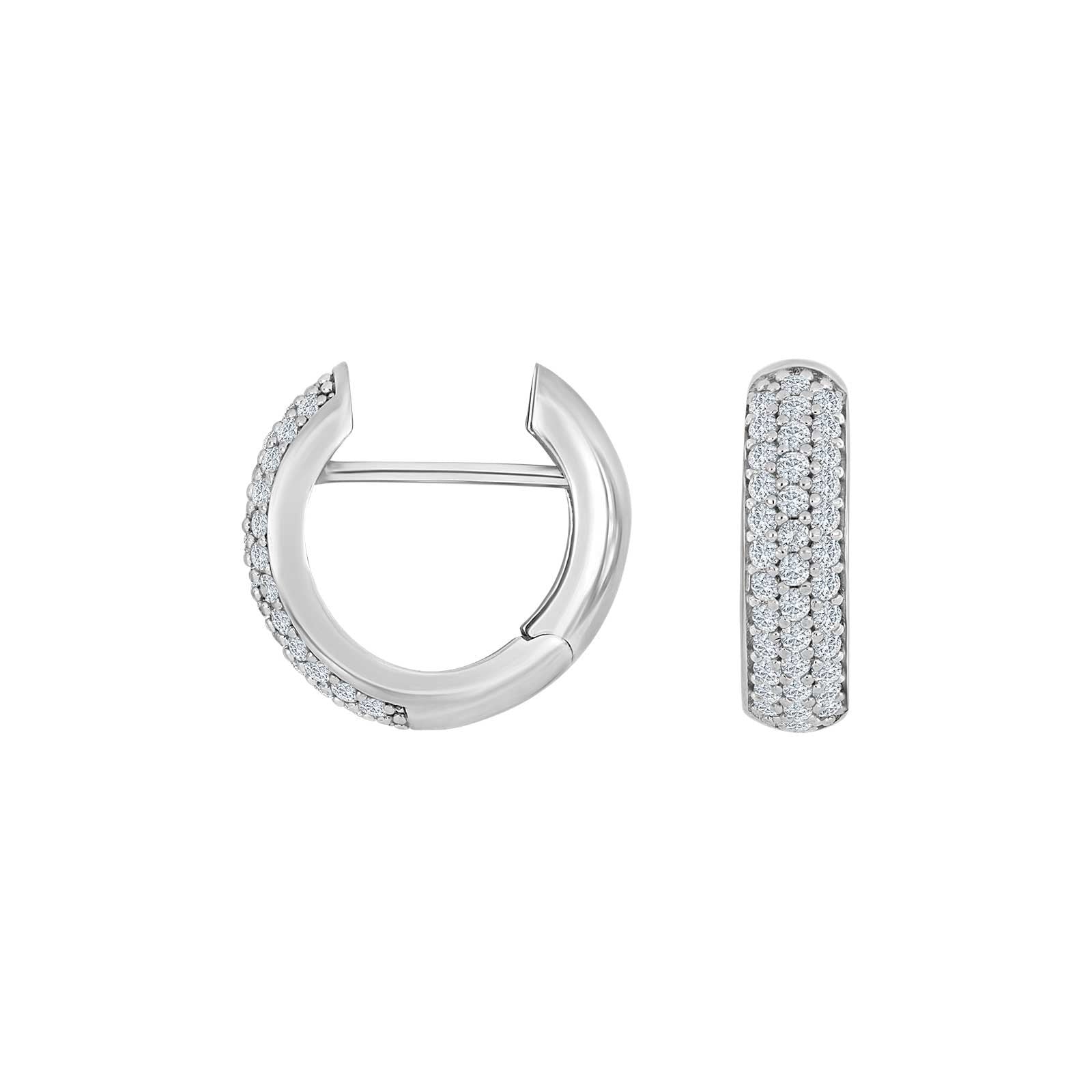 Silver system hoop w/cz Lara 16x5mm