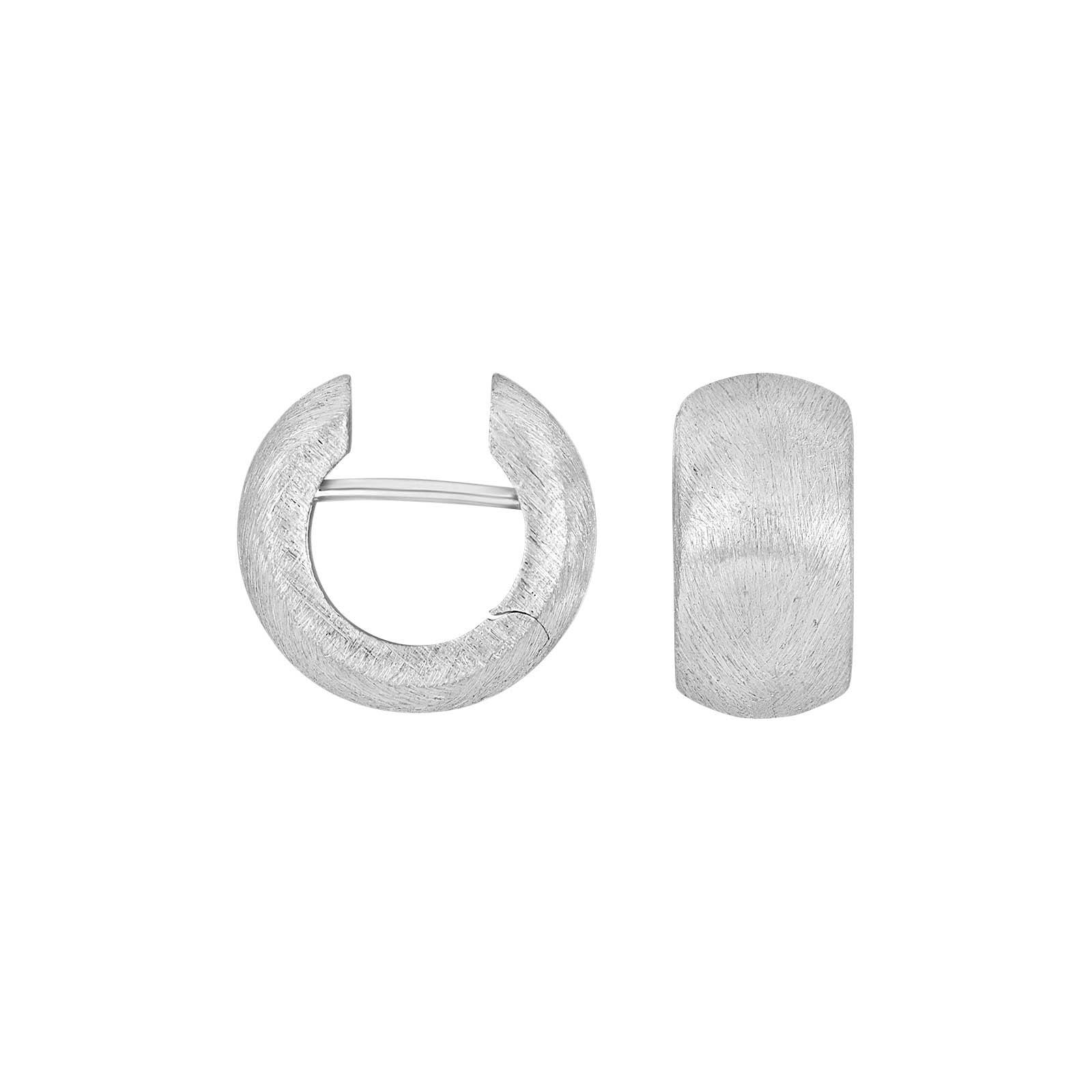 Silver matt system hoops Lili 15x8mm
