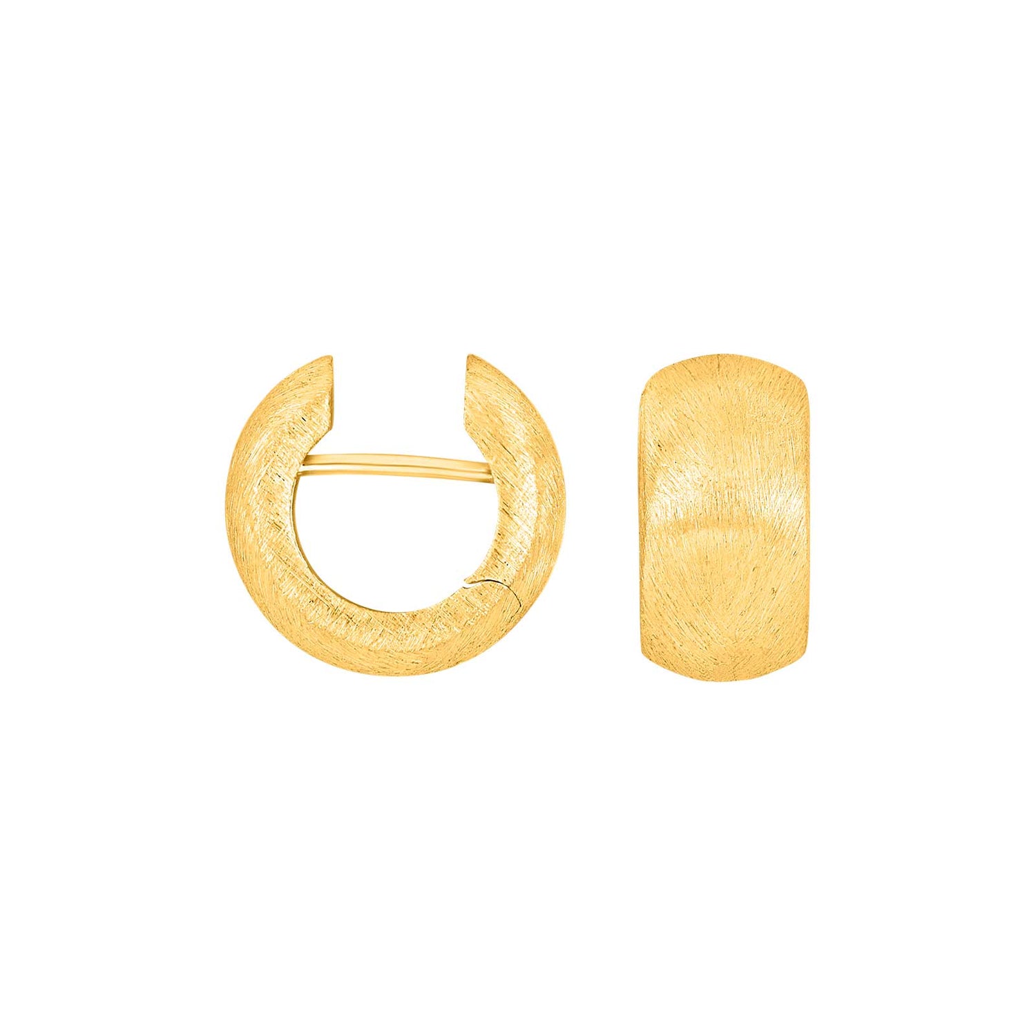 Silber mattierte System Creolen Lili 15x8mm - Vergoldet
