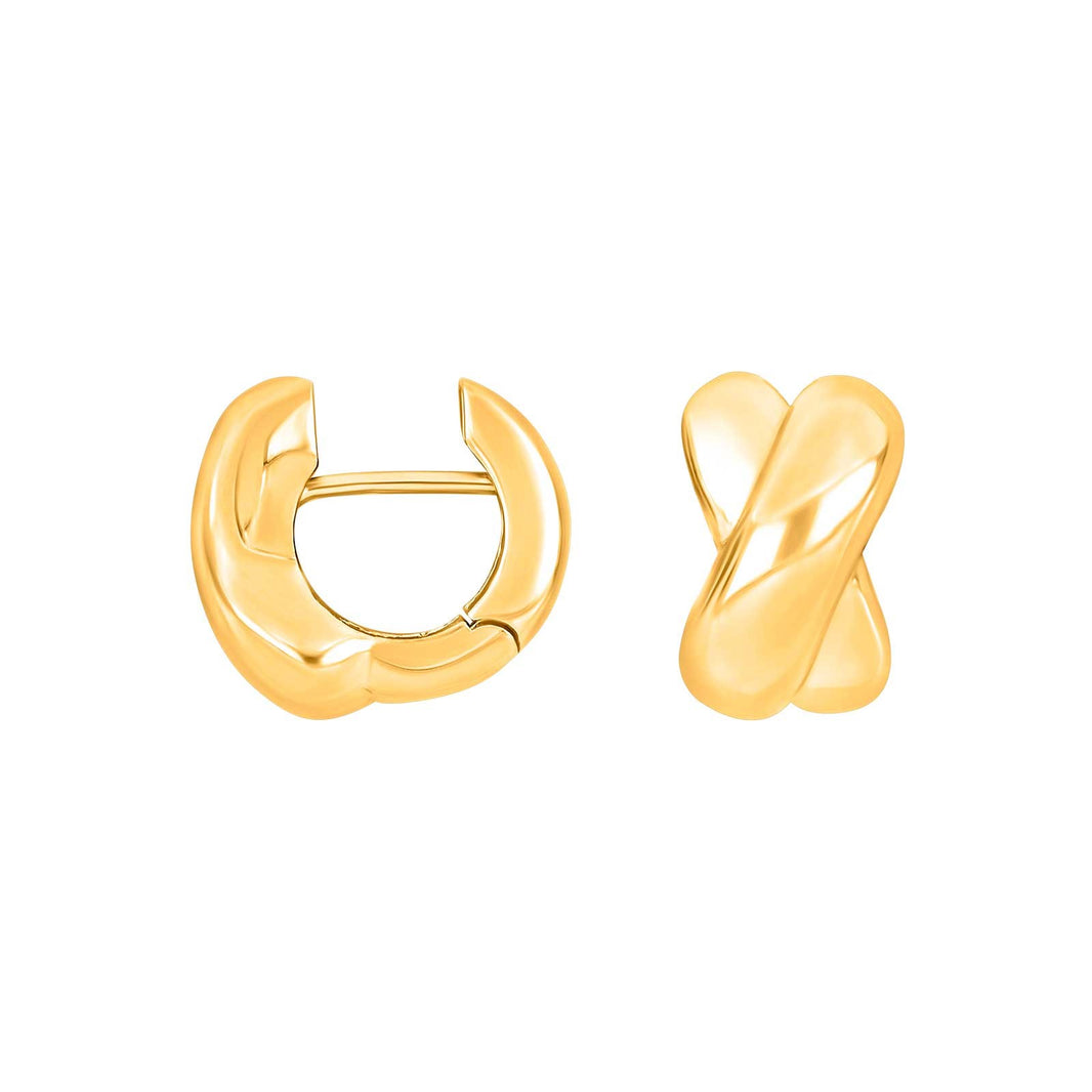 Sølv system-creoler Mischa 15x9mm