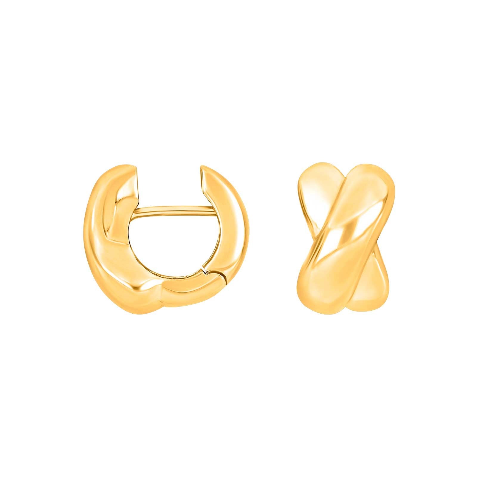 Silver system hoops Mischa 15x9mm