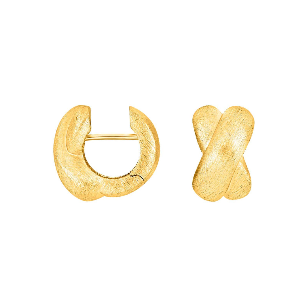 Sølv mat system-creoler Mischa 15x9mm