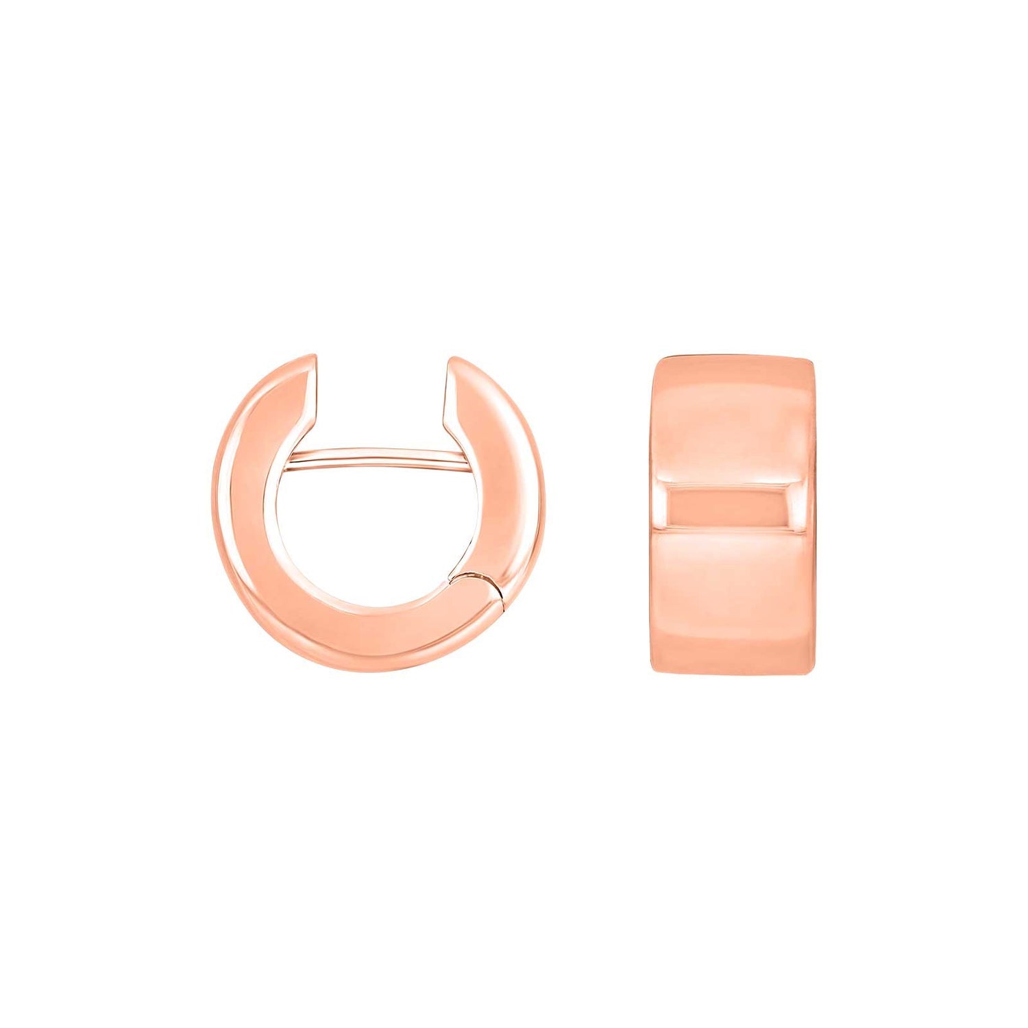 Silber System Creolen Mila 15x8mm - Rosévergoldet