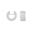 Sølv mat system-creoler Mila 15x8mm