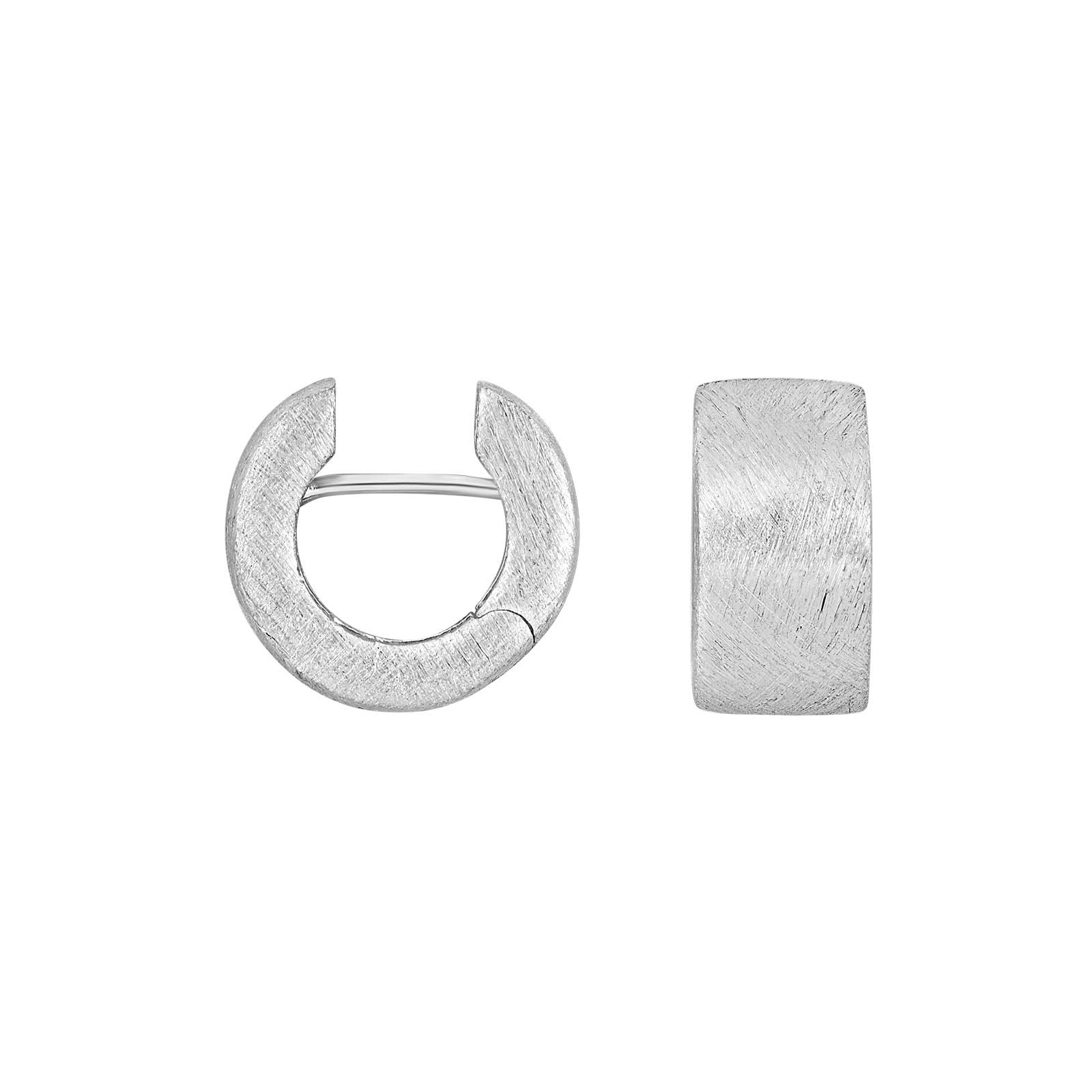 Silber mattierte Systemcreolen Mila 15x8mm
