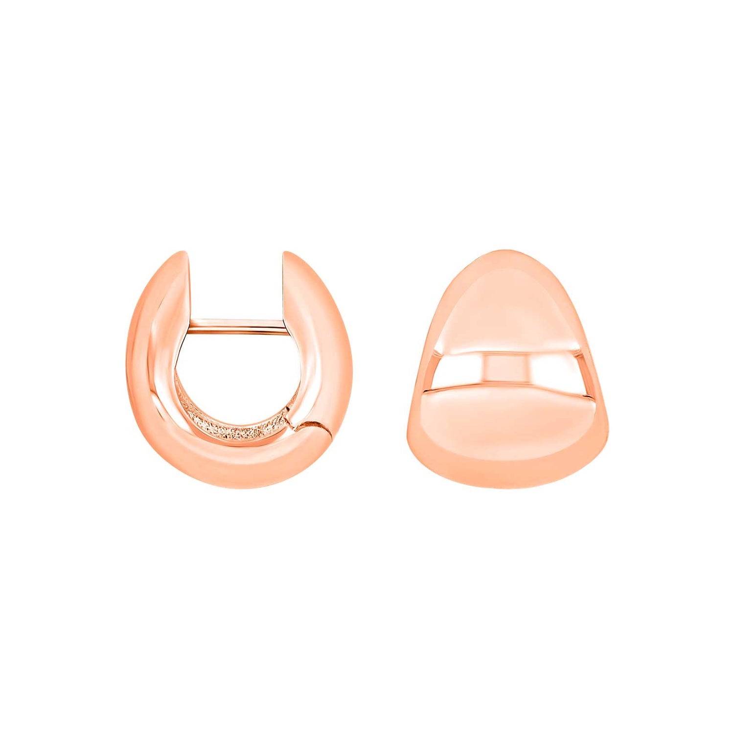 Silber System Creolen Eva 15x13mm - Rosévergoldet