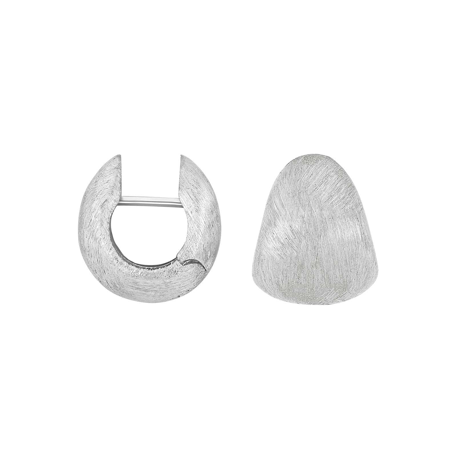 Silber matt System Creolen Eva 15x13mm