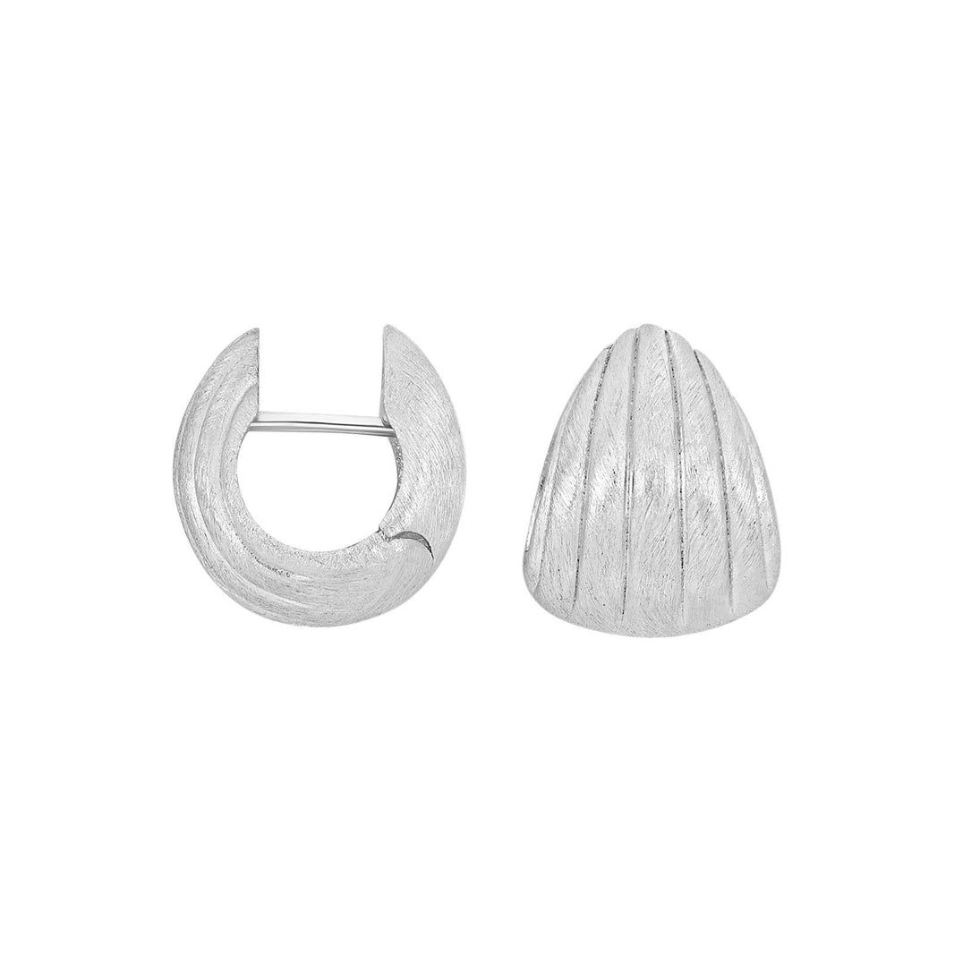 Rhod. silver matt system-hoops Lisa 15x13mm