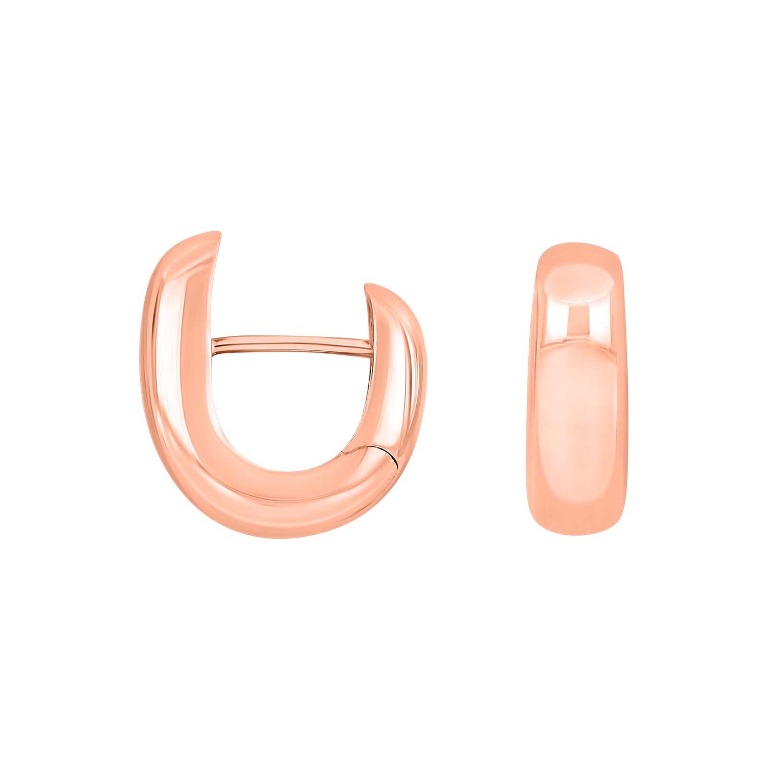 Silber System Creolen Laura 18x6mm - Rosévergoldet