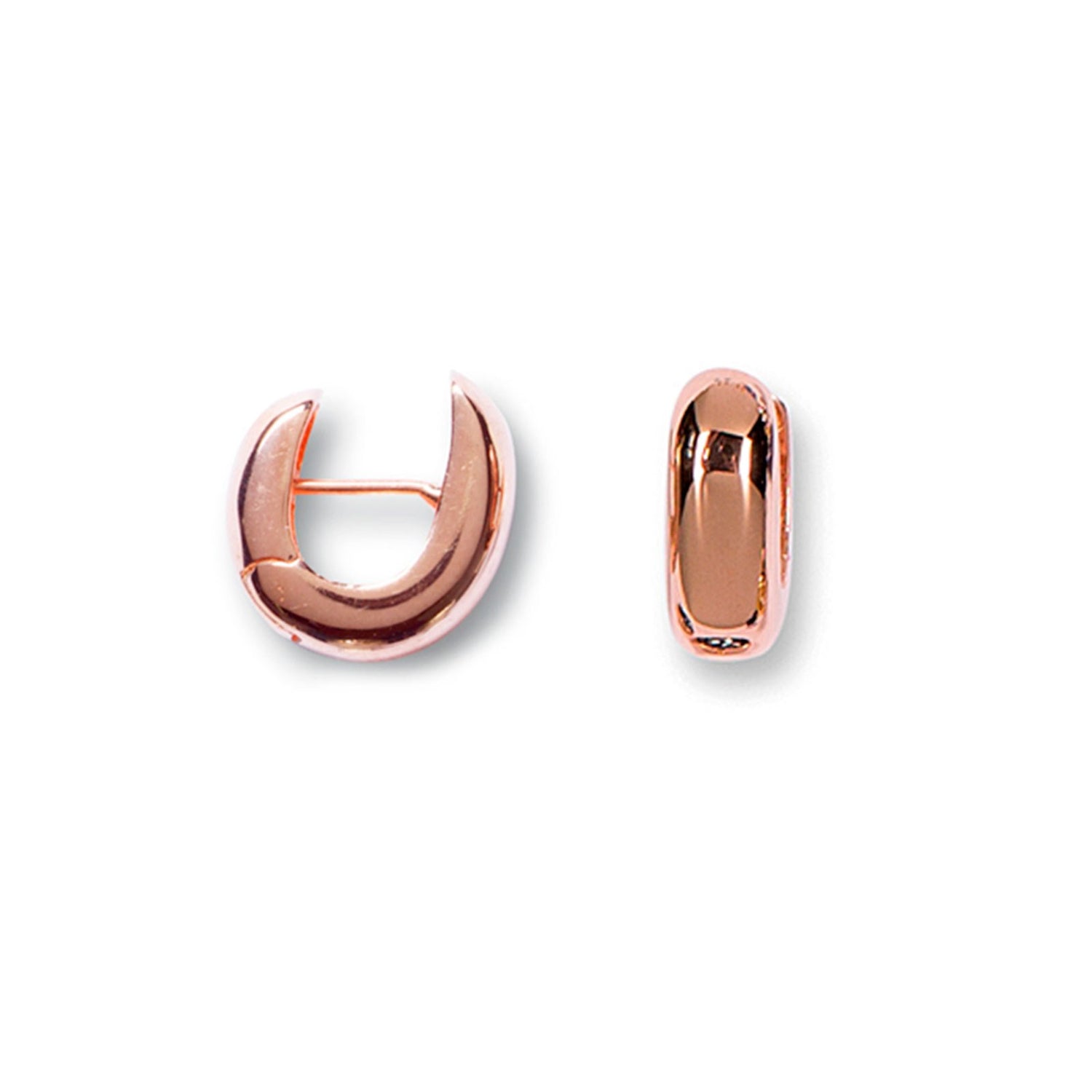 Silber System Creolen Laura 18x6mm - Rosévergoldet