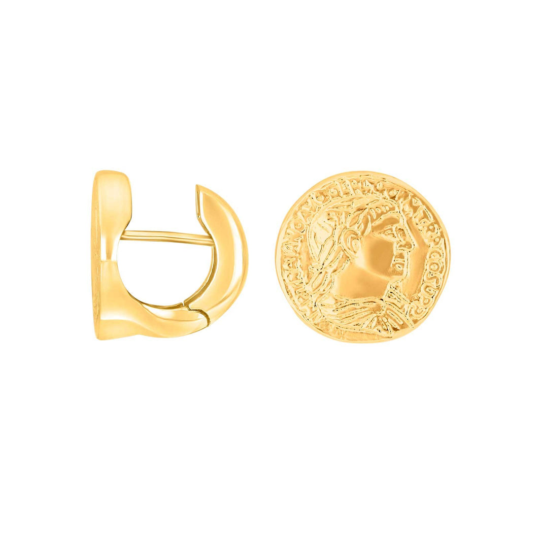 Silver system creoles Coco 16x15mm