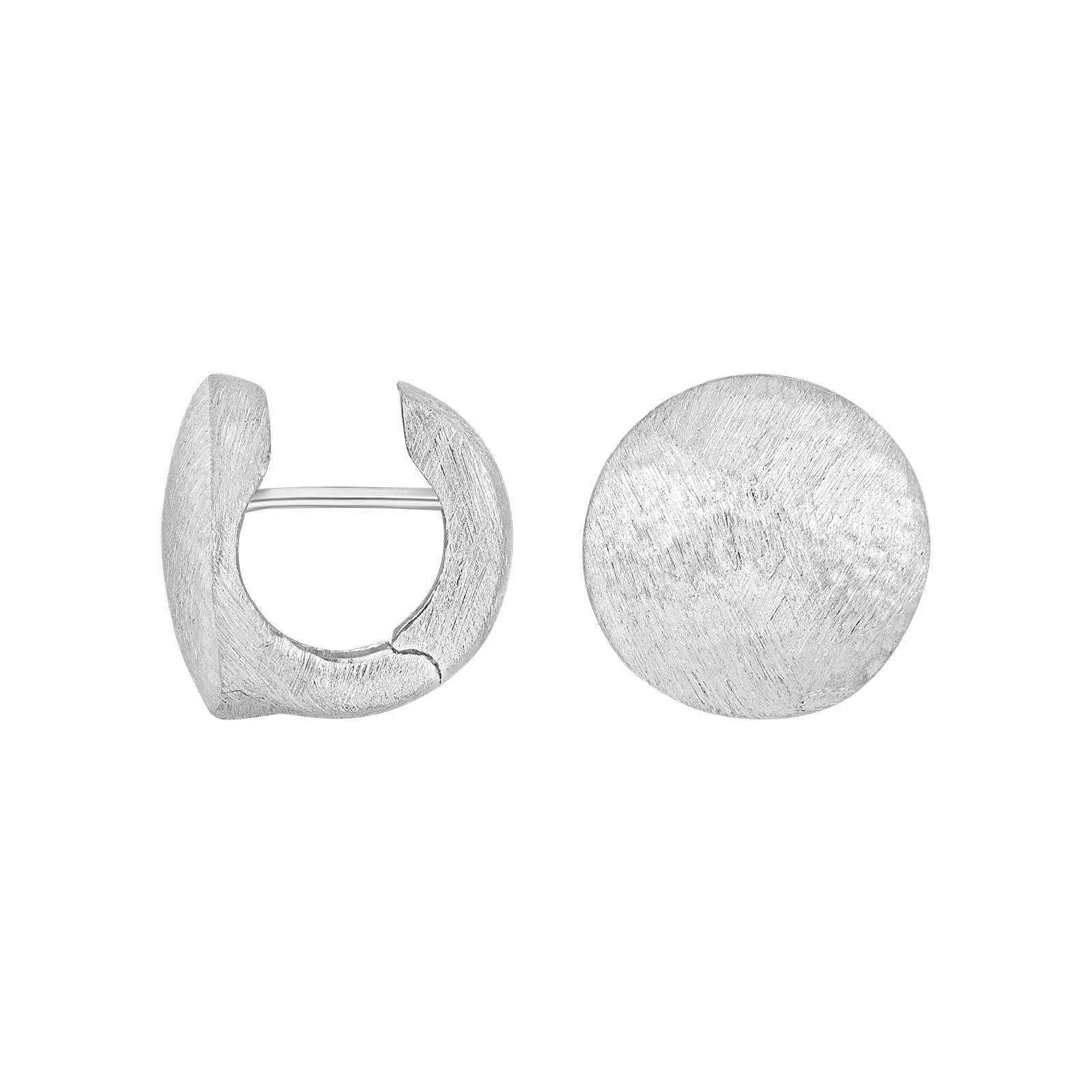 Rhod. sølv mat system-creoler Ella 15x15mm