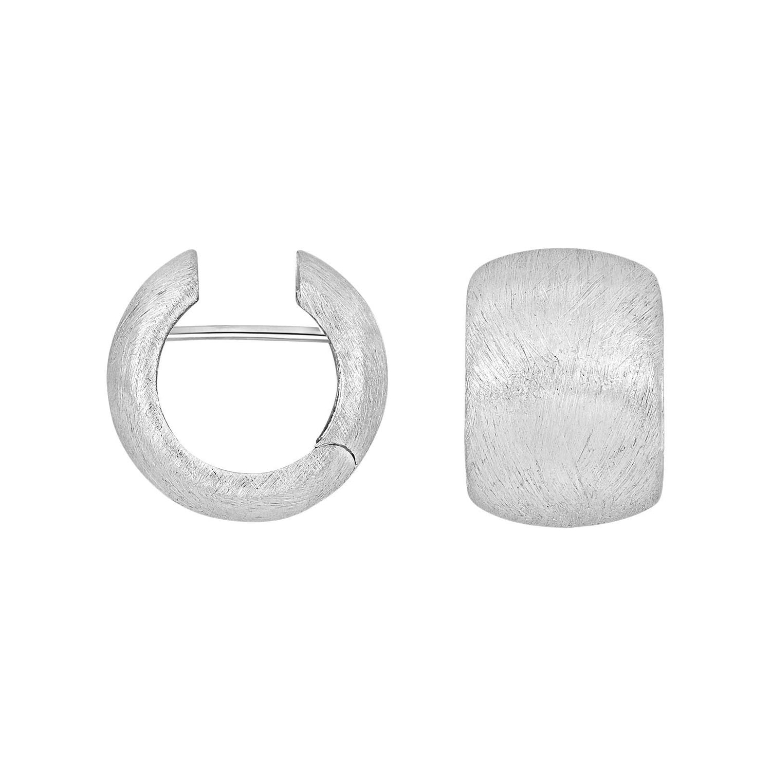 Silber matt System Creolen Mimi 17x12mm - Vergoldet