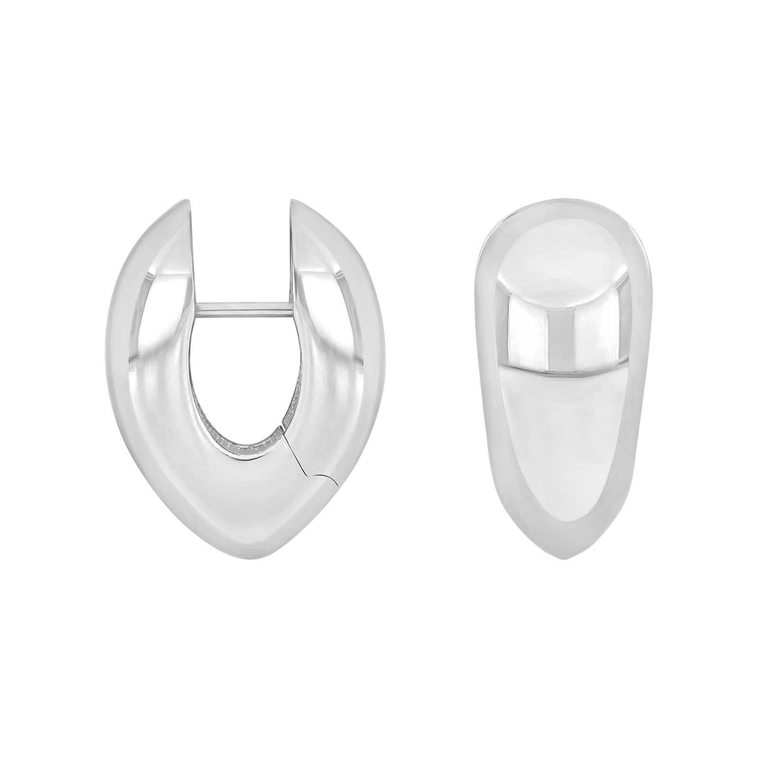 Silver system hoops Hanna 23x12mm